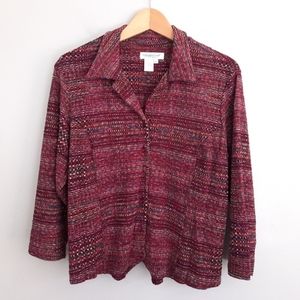 Coldwater Creek Multicolor Petite Button Down Top